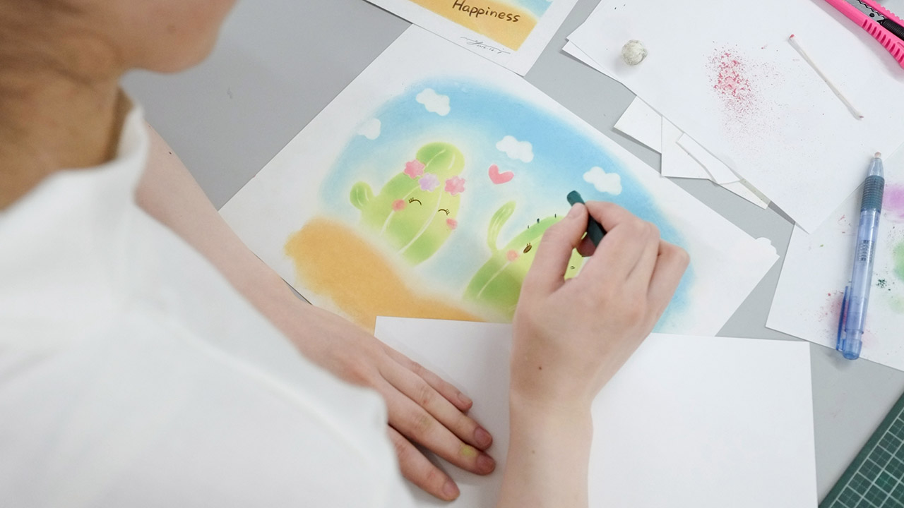 実施レポート/「ぷちたぷち」パステル画体験講座への講師派遣(7) 実施レポート/「ぷちたぷち」パステル画体験講座への講師派遣(7)