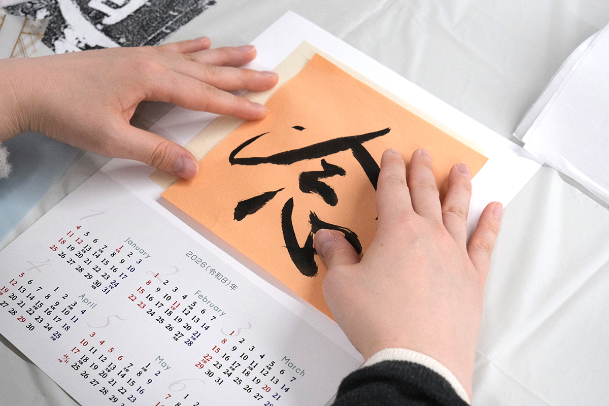 カレンダー制作の様子